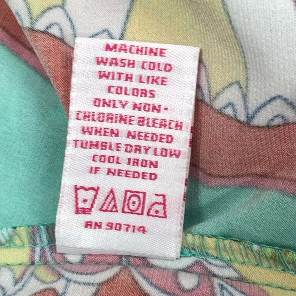 Ivy Lane Women's‎ Shift Dress Medium Mint Green Orange Yellow Pink White Blue